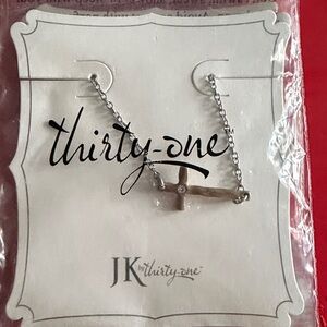 Thirty-One Silver cross Necklace
